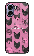 Pink Cats Oppo A6 5G Metal Case Back Cover by Casekaro