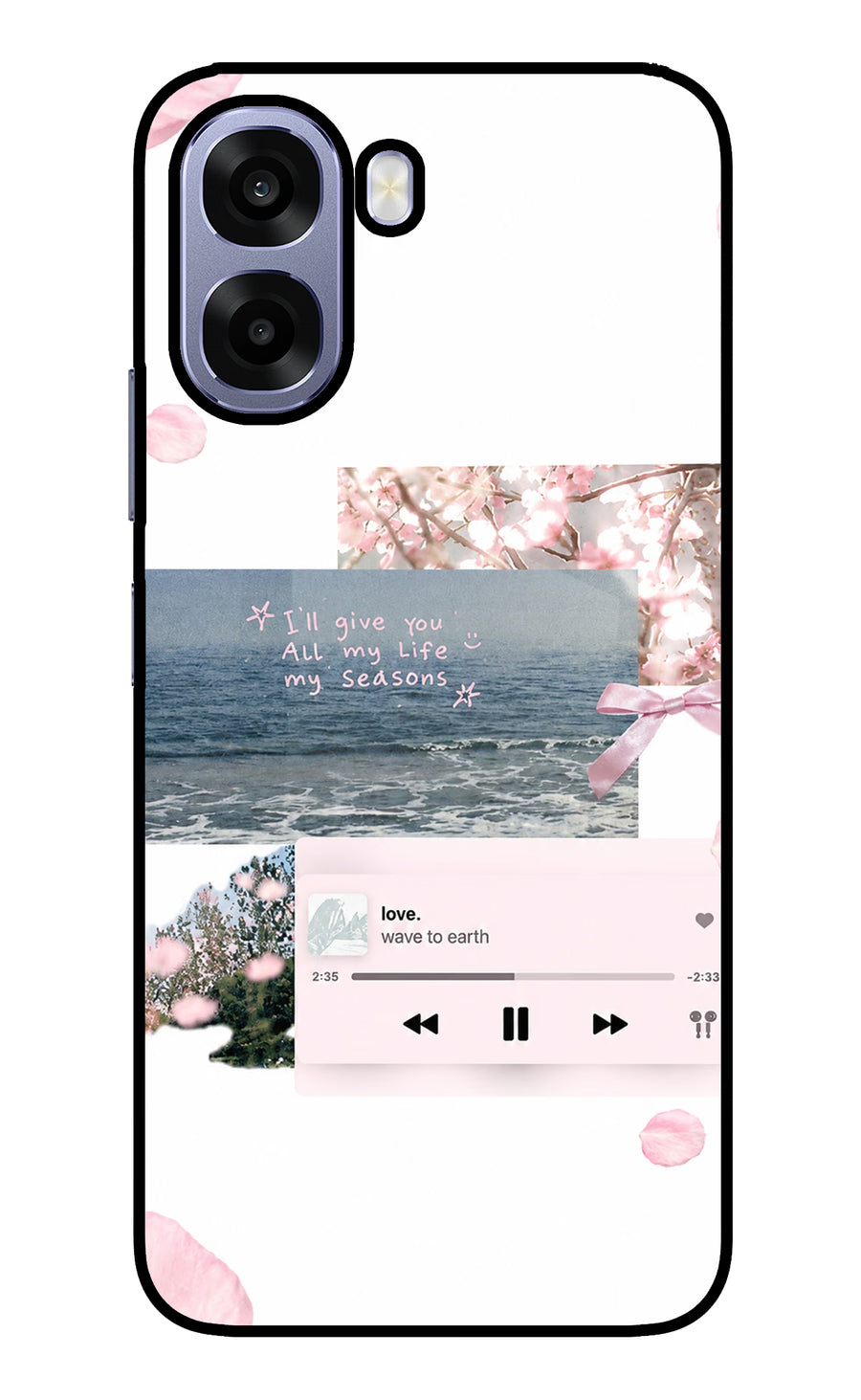Wave to earth Oppo A6 5G Back Cover, Metal case