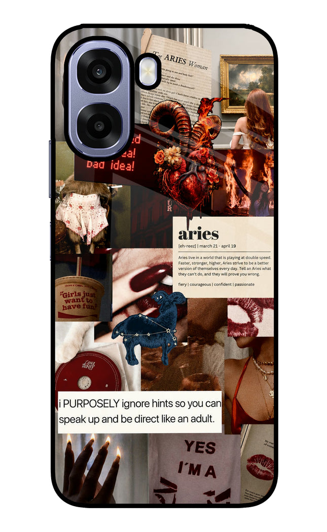 Zodiac Aries Oppo A6 5G Metal Case Back Cover by Casekaro