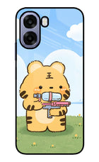 Tiger Treat Oppo A6 5G Metal Case Back Cover by Casekaro
