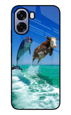 Dolphin vs Cow Oppo A6 5G Metal Case Back Cover by Casekaro
