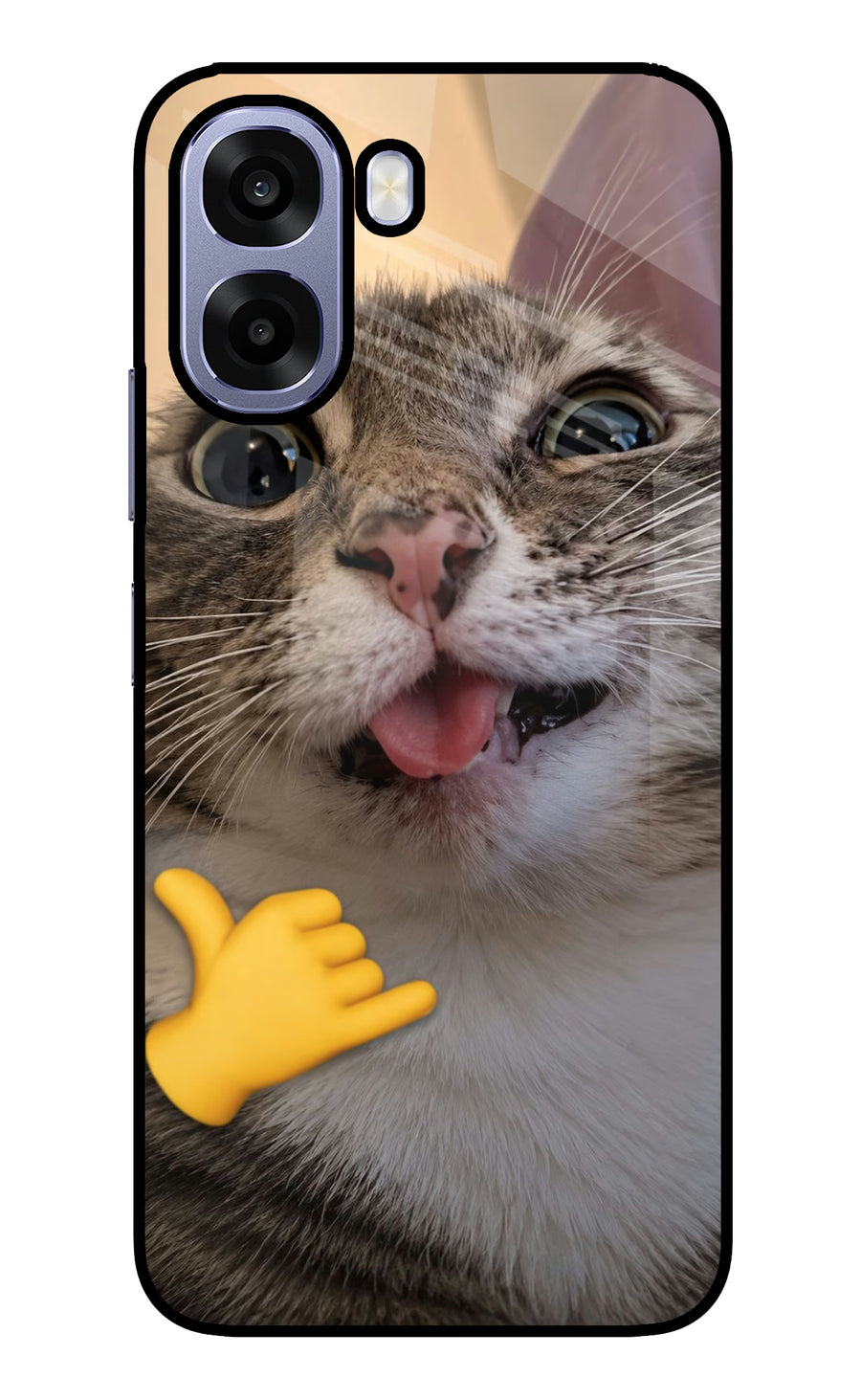 Silly Cat Call Oppo A6 5G Back Cover, Metal case