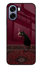 Midnight Cat Oppo A6 5G Metal Case Back Cover by Casekaro