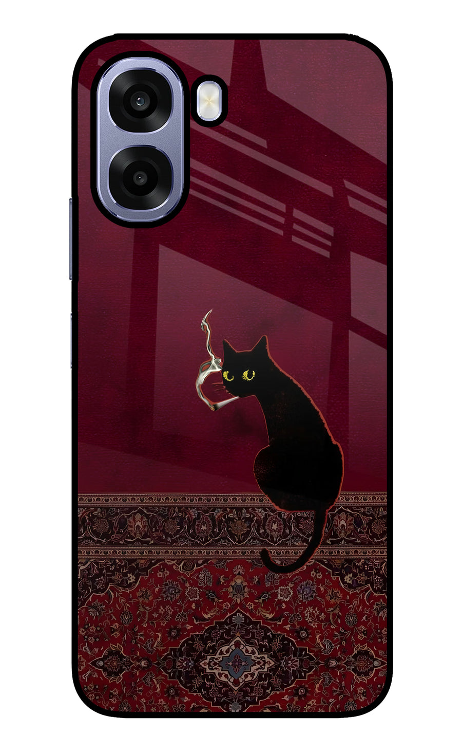 Midnight Cat Oppo A6 5G Back Cover, Metal case