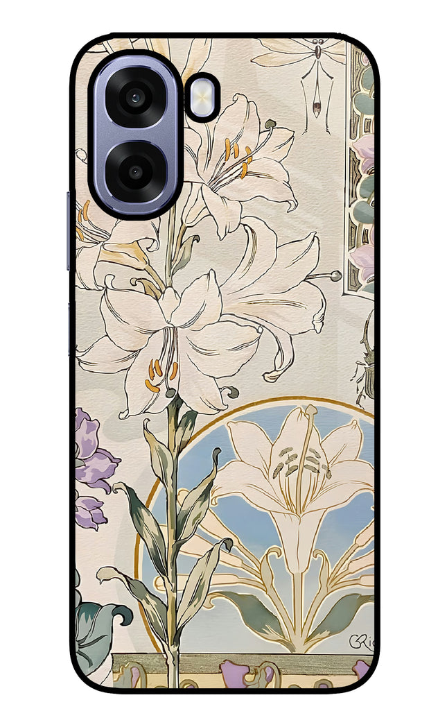 White Lily Oppo A6 5G Metal Case Back Cover by Casekaro