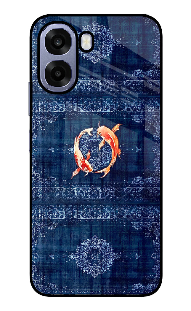 Koi Blue Oppo A6 5G Metal Case Back Cover by Casekaro