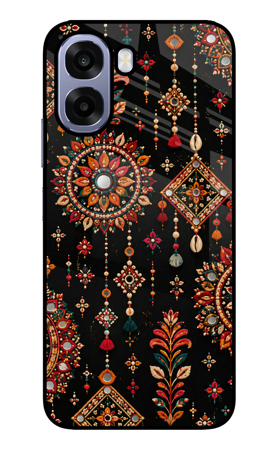 Boho Noir Oppo A6 5G Back Cover, Metal case