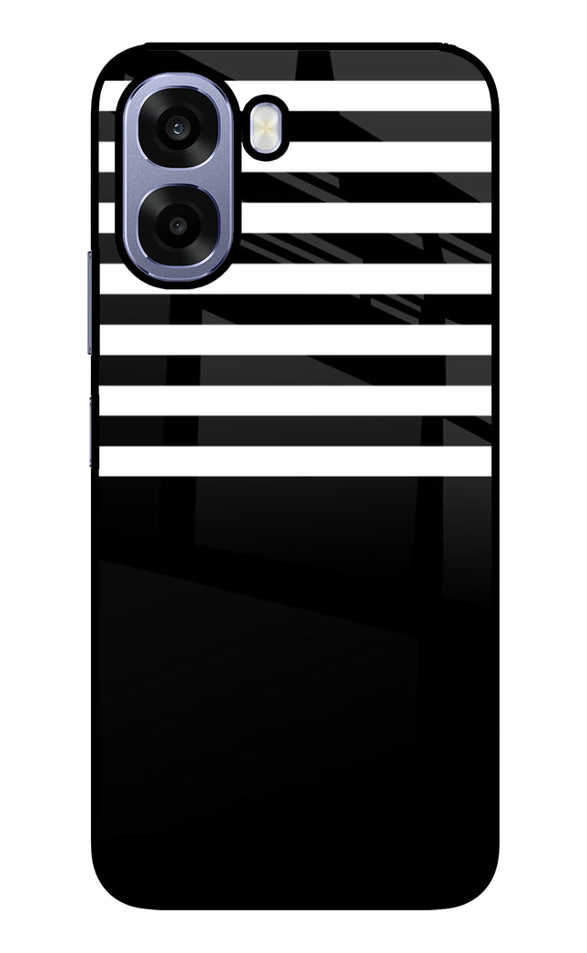 Black and White Print Oppo A6s 5G Metal Case Back Cover by Casekaro