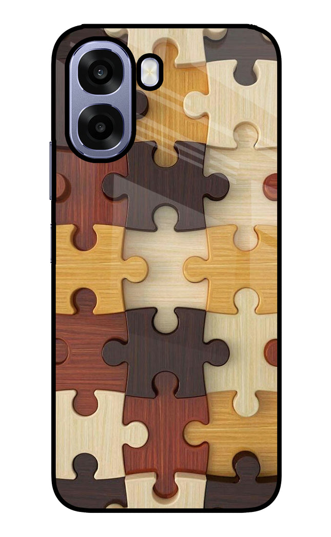 Wooden Puzzle Oppo A6s 5G Metal Case Back Cover by Casekaro