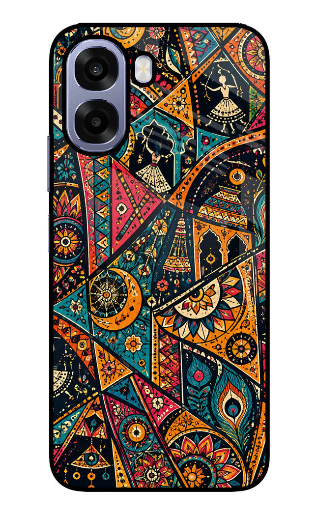 Folk Print Oppo A6s 5G Metal Case Back Cover by Casekaro