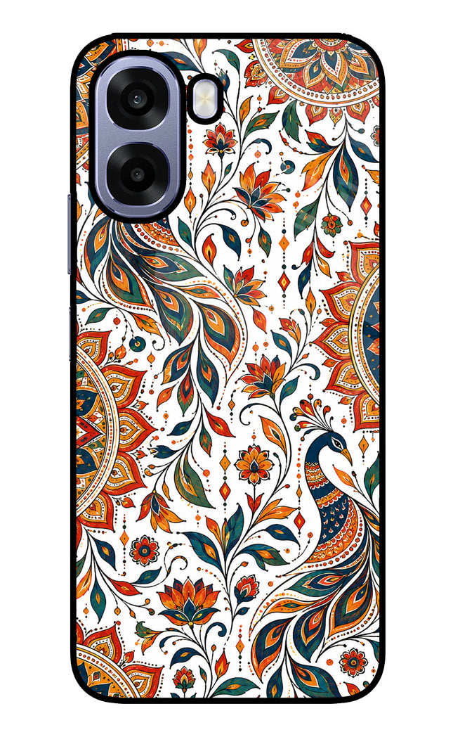 White Mayura Oppo A6s 5G Metal Case Back Cover by Casekaro