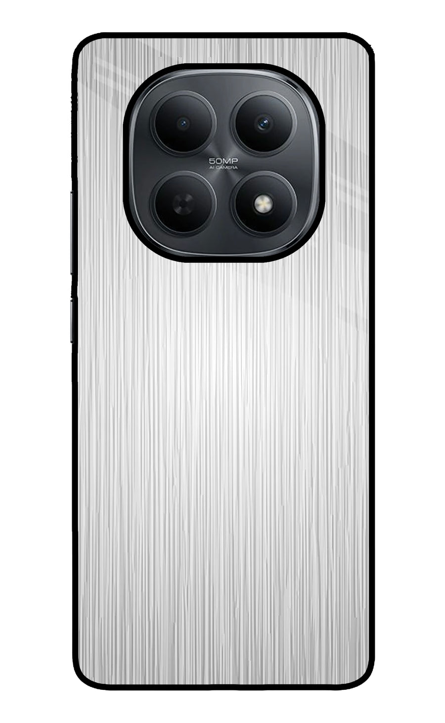 Wooden Grey Texture Poco M8 5G Back Cover, Metal case