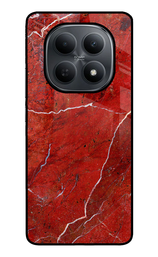 Red Marble Design Poco M8 5G Metal Case Back Cover by Casekaro