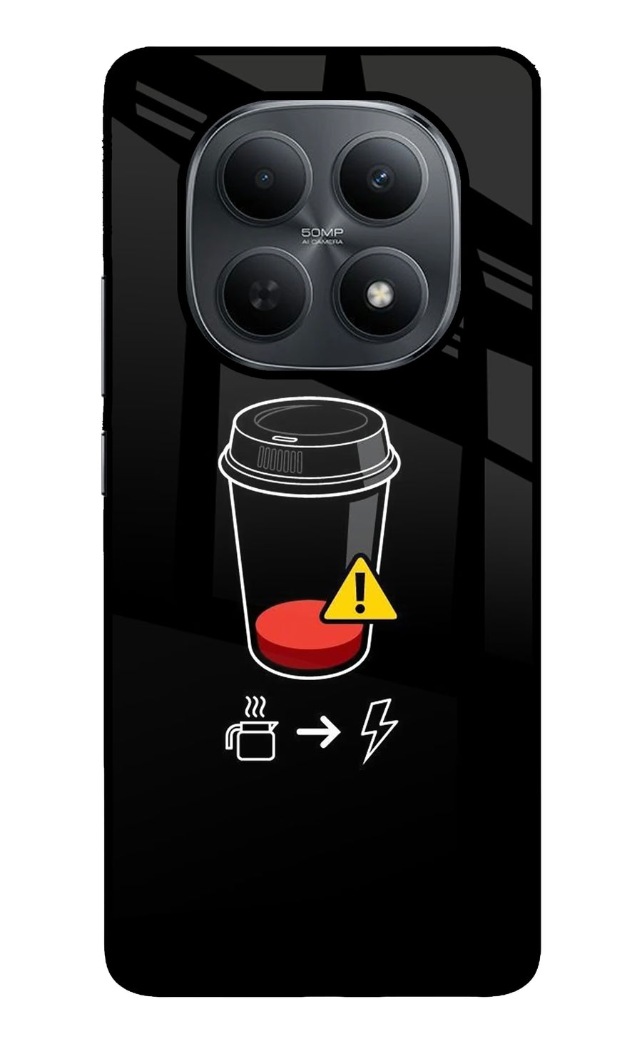 Coffee Poco M8 5G Back Cover, Metal case