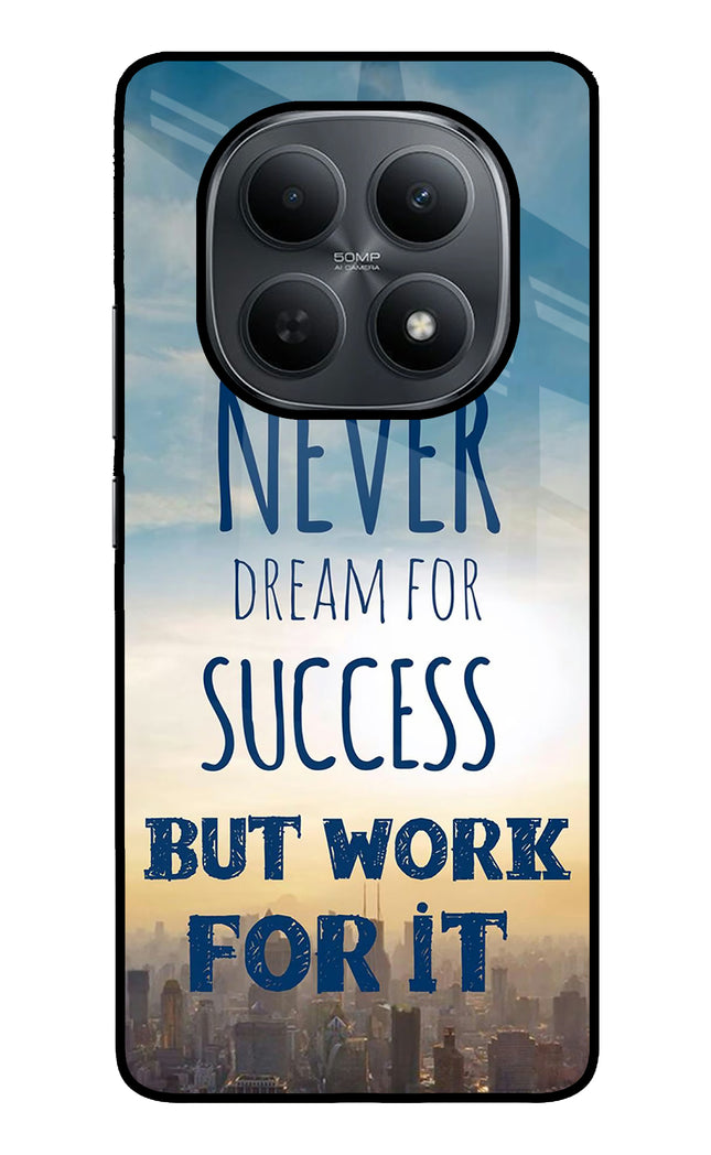 Never Dream For Success But Work For It Poco M8 5G Metal Case Back Cover by Casekaro