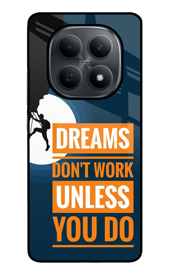Dreams Don’T Work Unless You Do Poco M8 5G Metal Case Back Cover by Casekaro
