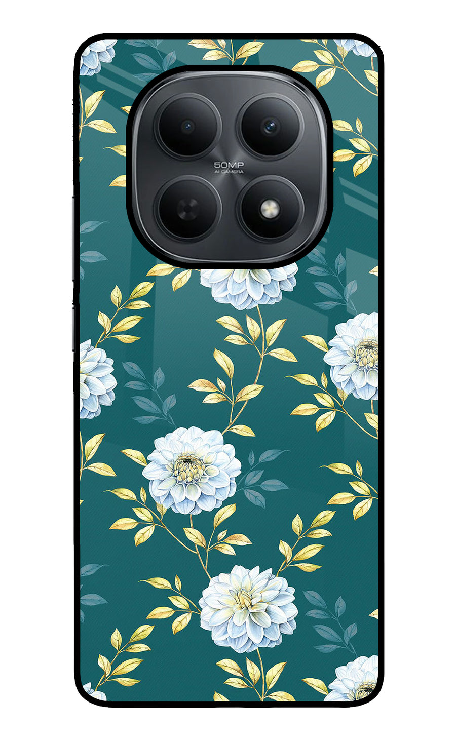 Flowers Poco M8 5G Back Cover, Metal case