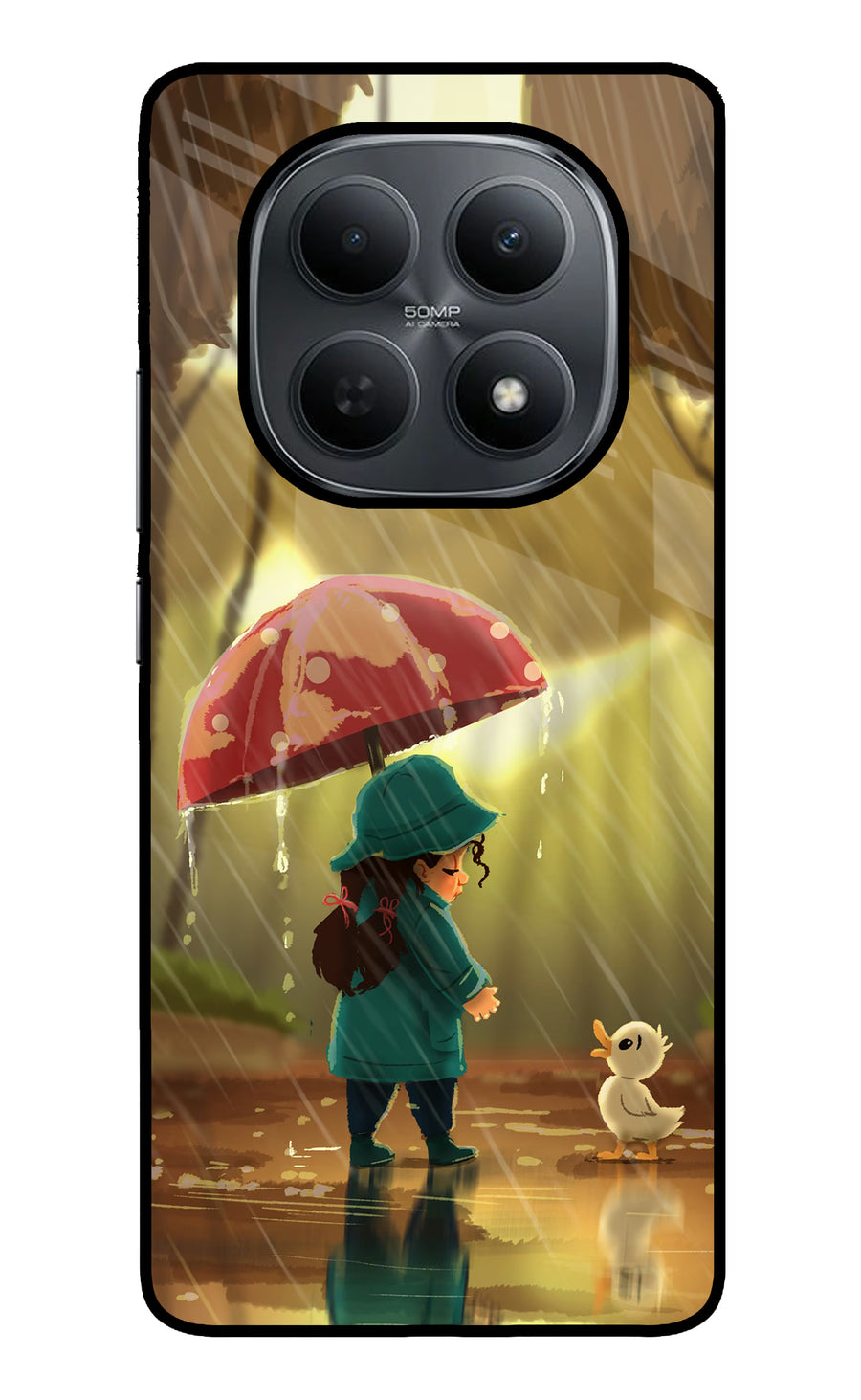 Rainy Day Poco M8 5G Back Cover, Metal case