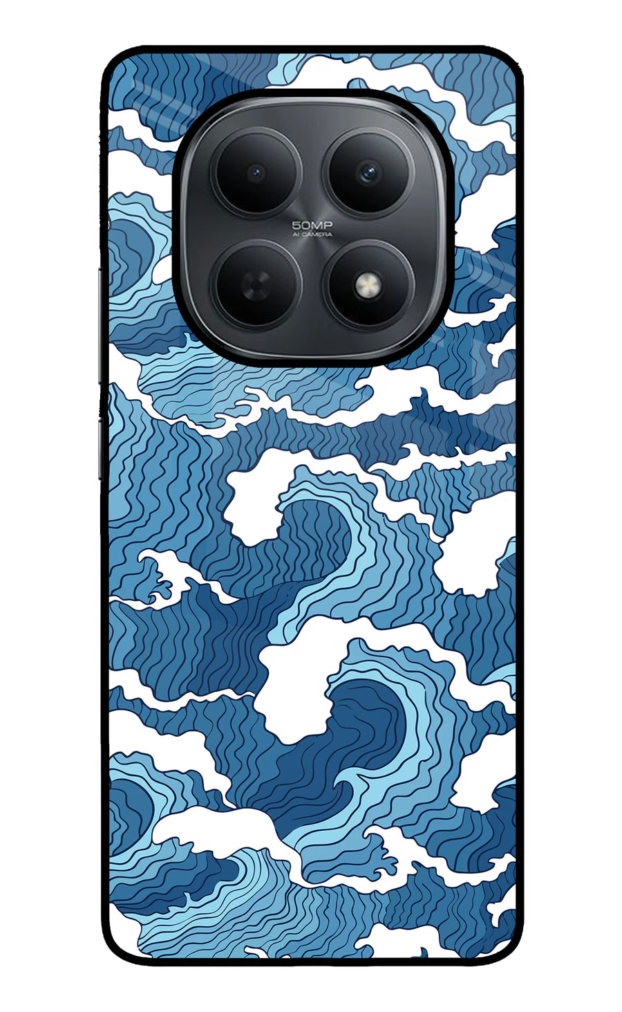 Blue Waves Poco M8 5G Back Cover, Metal case