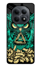 Green Owl Poco M8 5G Metal Case Back Cover by Casekaro