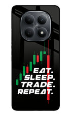 Eat Sleep Trade Repeat Poco M8 5G Metal Case Back Cover by Casekaro