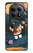 Cartoon Astronaut Poco M8 5G Metal Case Back Cover by Casekaro