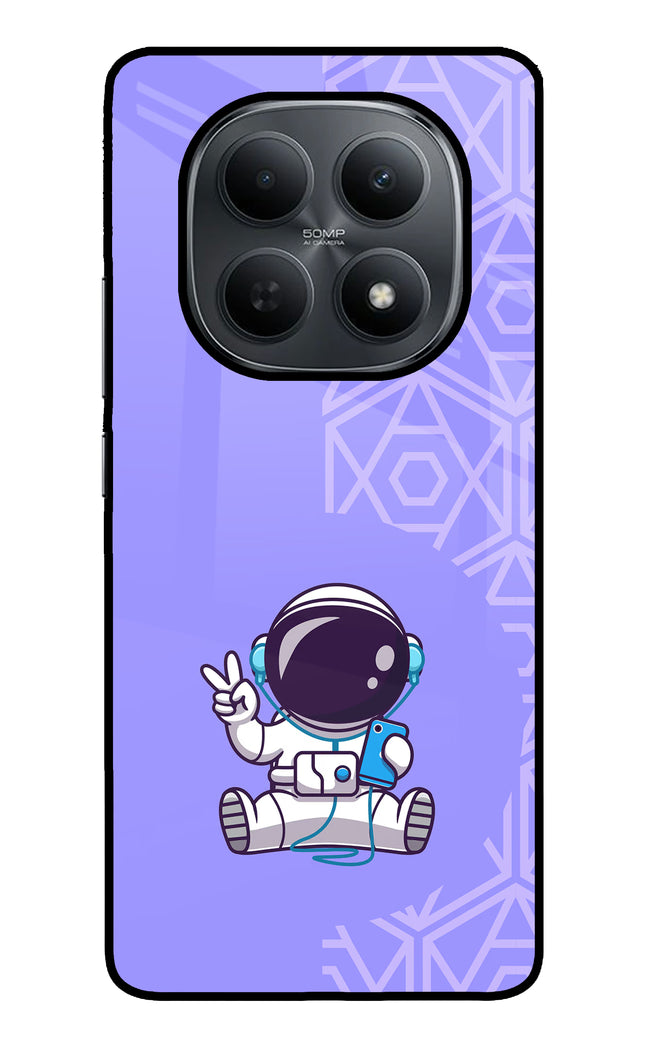 Cute Astronaut Chilling Poco M8 5G Metal Case Back Cover by Casekaro