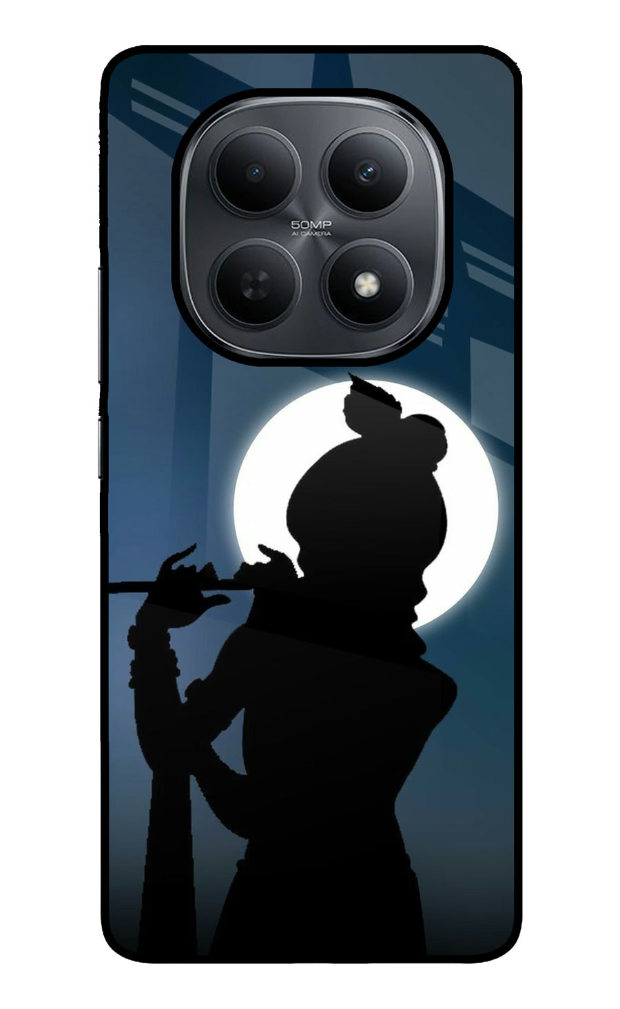 Shri Krishna Silhouette Poco M8 5G Back Cover, Metal case