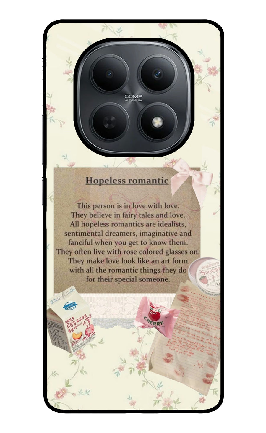 Hopeless Romantic Poco M8 5G Back Cover, Metal case