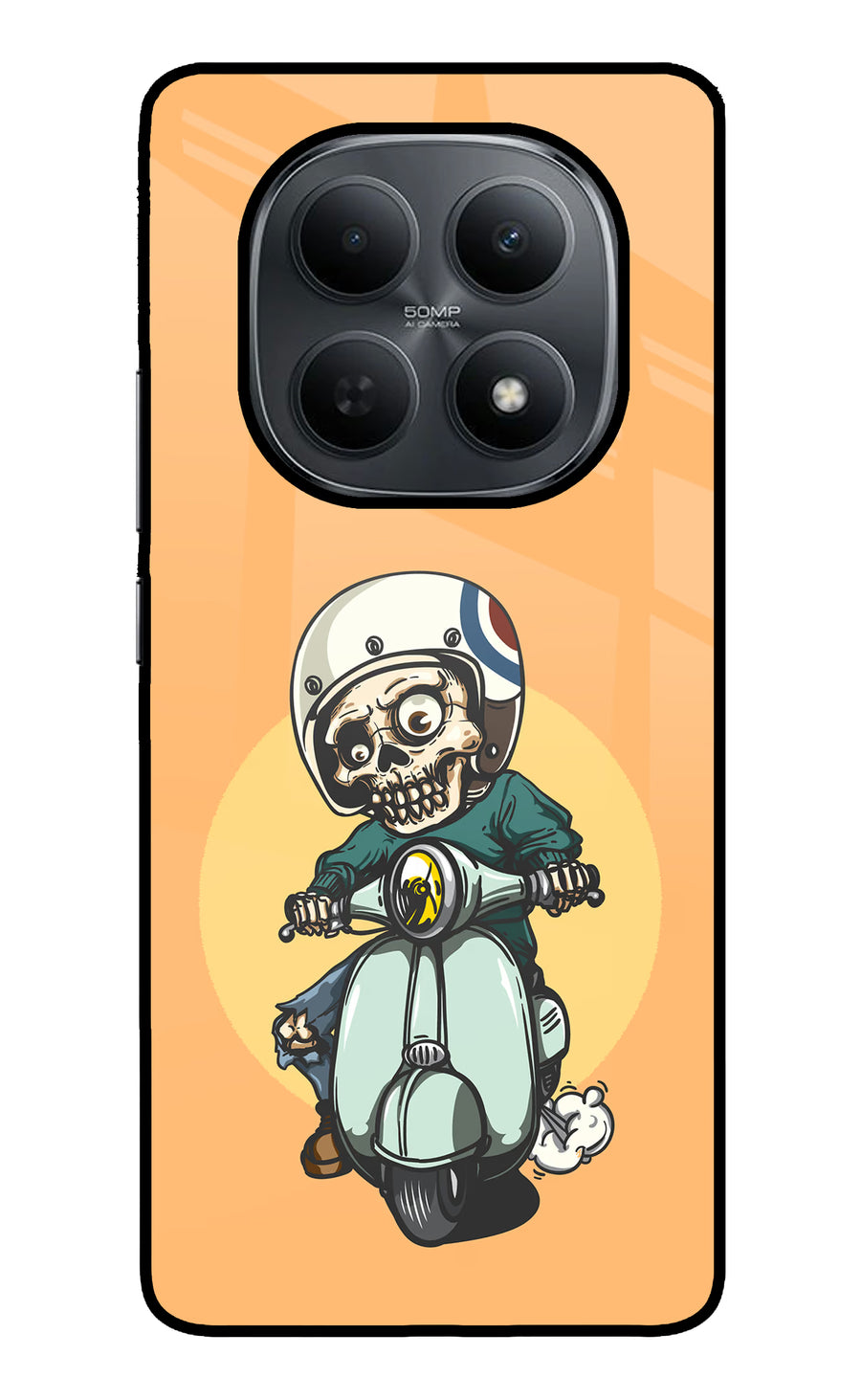 Undead Biker Poco M8 5G Back Cover, Metal case