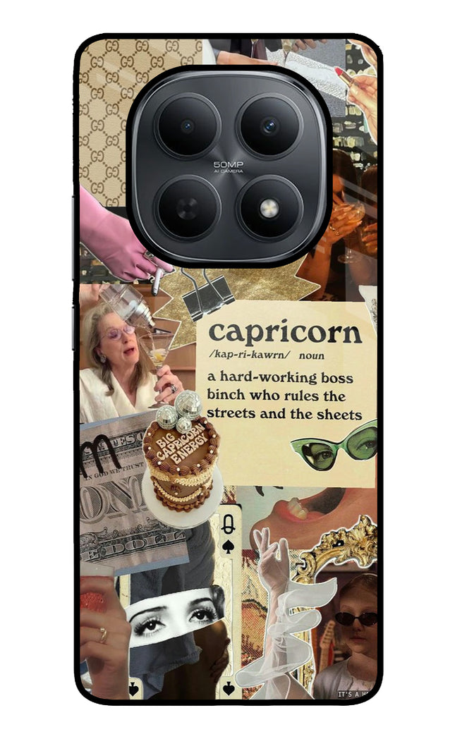Capricorn Zodiac Poco M8 5G Metal Case Back Cover by Casekaro