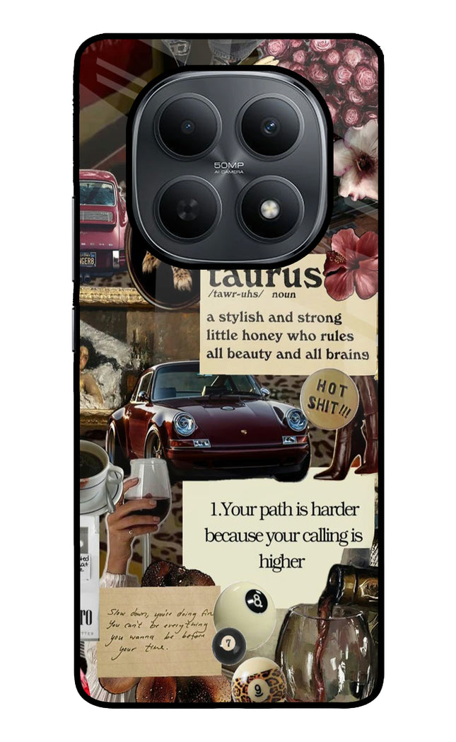 Taurus Zodiac Poco M8 5G Metal Case Back Cover by Casekaro