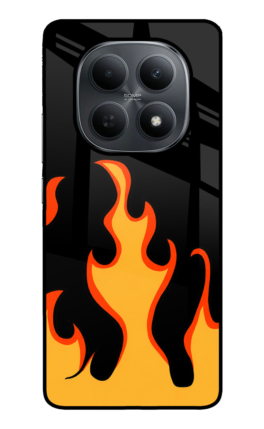 Fired Up – Black Poco M8 5G Back Cover, Metal case