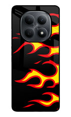 Side Sweep Flames Poco M8 5G Metal Case Back Cover by Casekaro