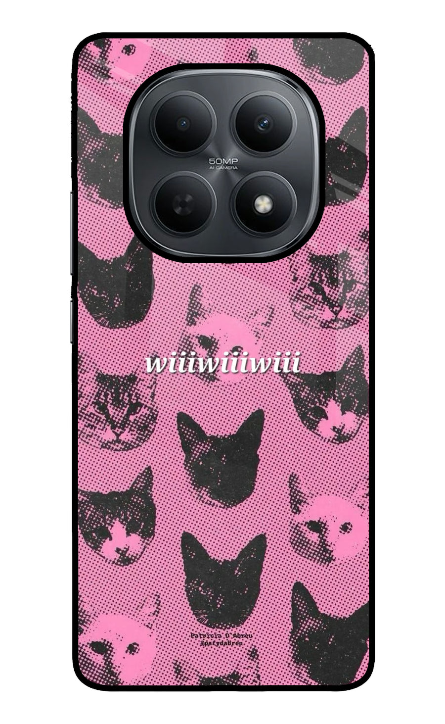 Pink Cats Poco M8 5G Back Cover, Metal case