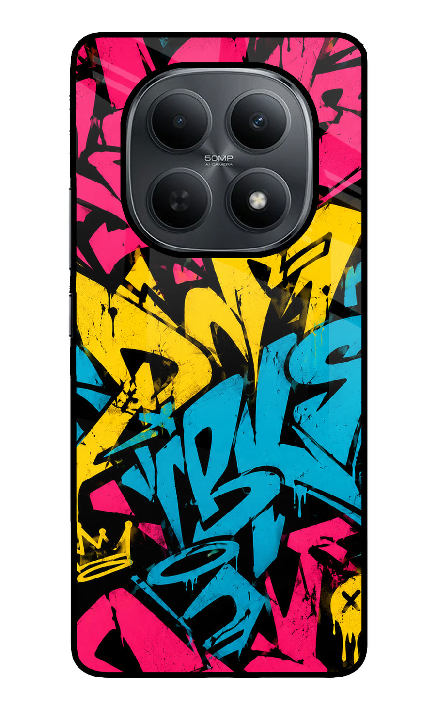 Graffiti Vibe Poco M8 5G Back Cover, Metal case