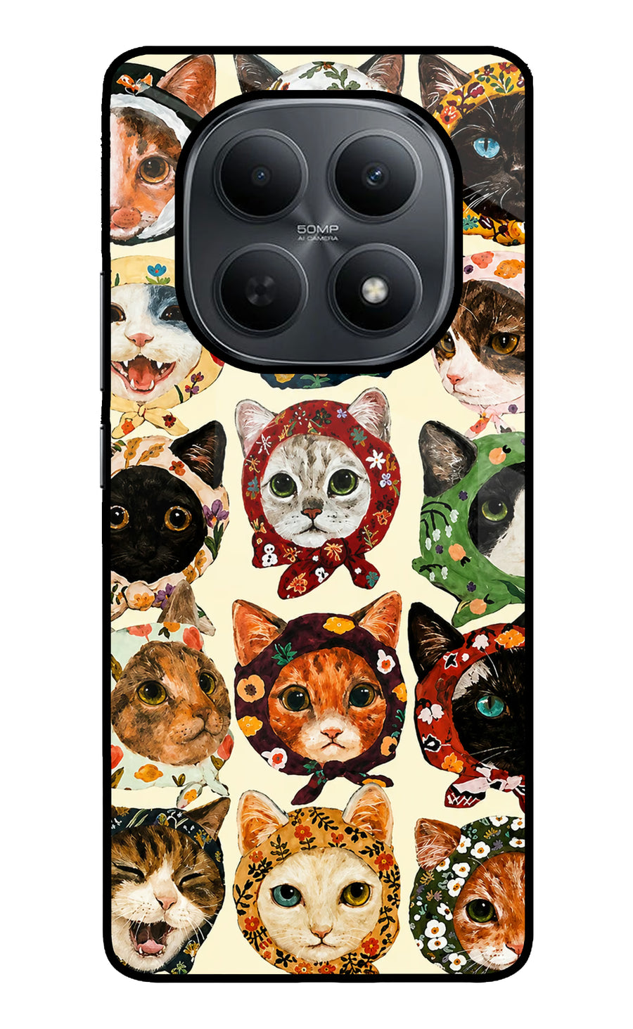 Cool Cat Poco M8 5G Back Cover, Metal case