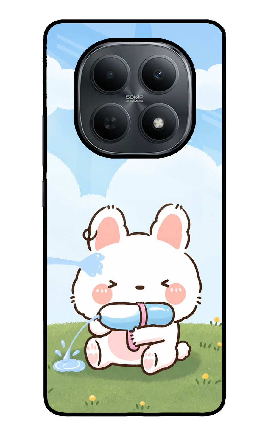 Bunny Treat Poco M8 5G Back Cover, Metal case