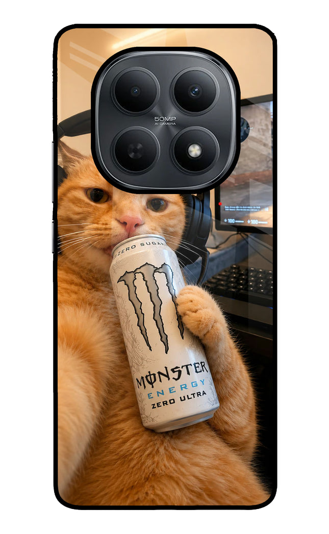 Gamer Cat Energy Poco M8 5G Metal Case Back Cover by Casekaro