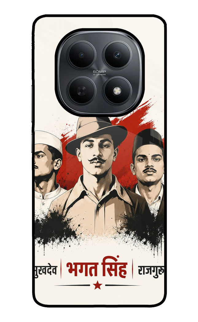 Bhagat Singh Trio Poco M8 5G Metal Case Back Cover by Casekaro