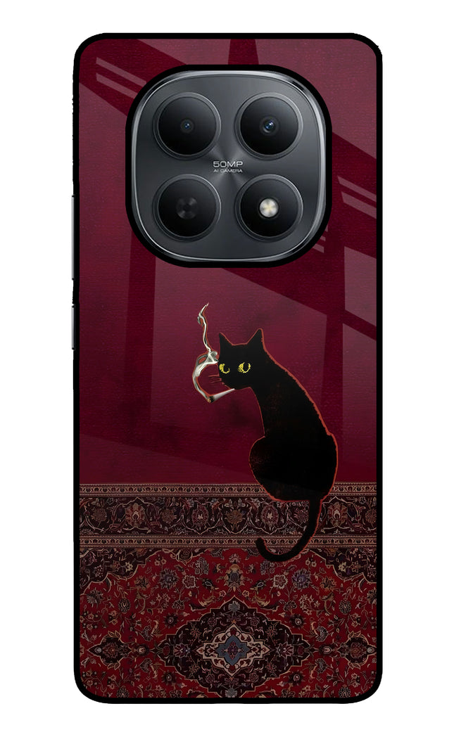 Midnight Cat Poco M8 5G Metal Case Back Cover by Casekaro