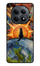 Pop Cat Poco M8 5G Metal Case Back Cover by Casekaro