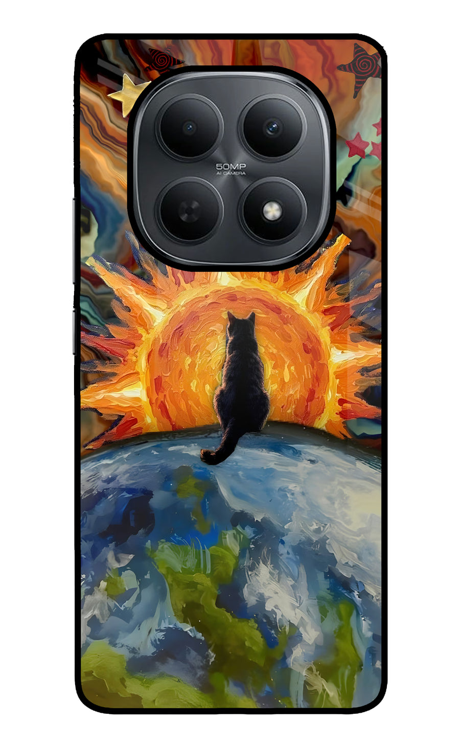 Pop Cat Poco M8 5G Back Cover, Metal case