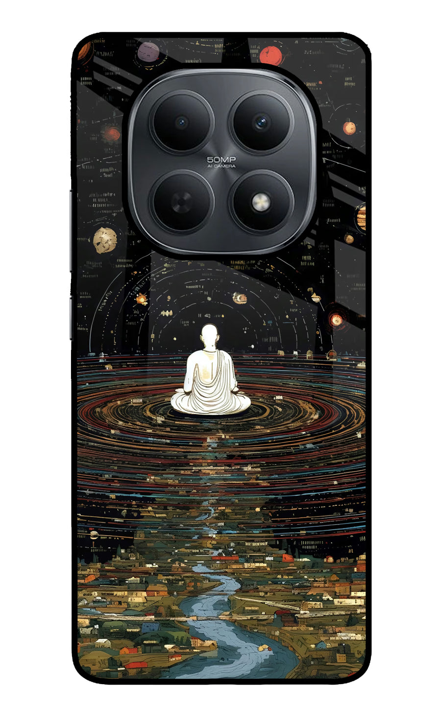 Space Monk Poco M8 5G Back Cover, Metal case