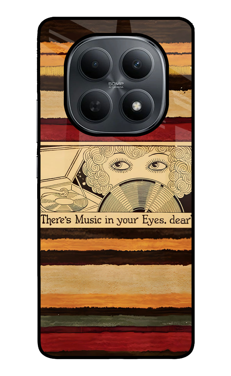 Vinyl Stripes Poco M8 5G Back Cover, Metal case