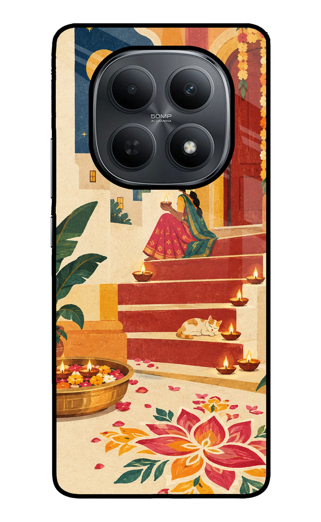 Diwali Rangoli Poco M8 5G Metal Case Back Cover by Casekaro