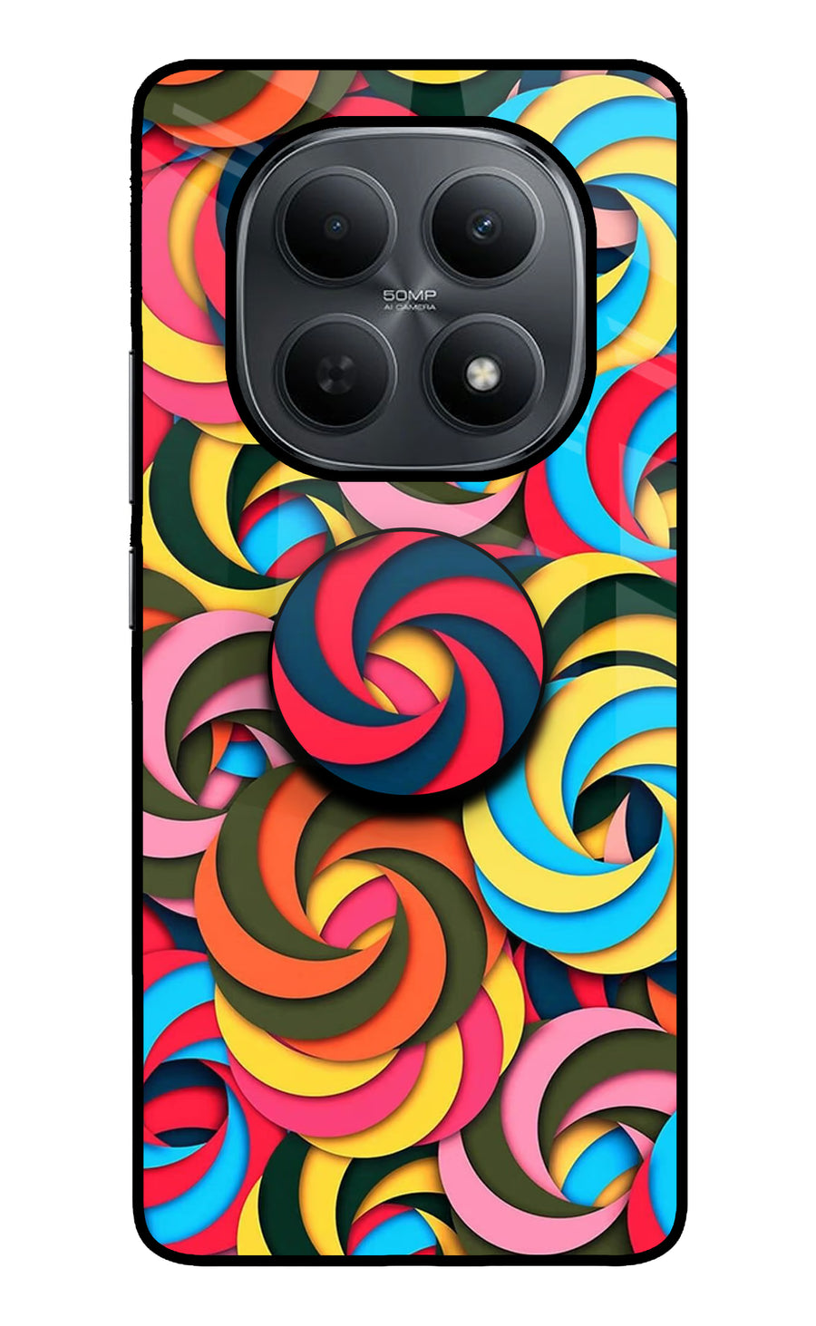Spiral Pattern Poco M8 5G Pop Case, Metal case
