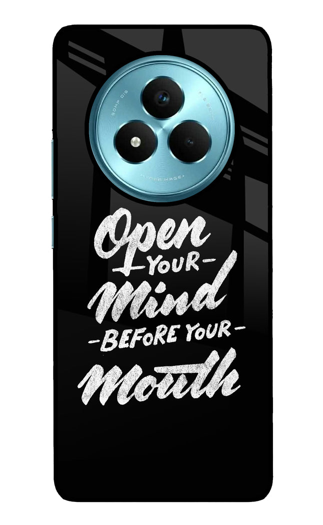 Open Your Mind Before Your Mouth Realme Narzo 80 Pro 5G Metal Case Back Cover by Casekaro