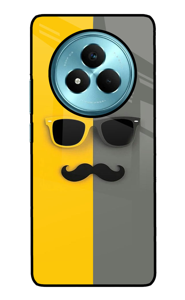 Sunglasses with Mustache Realme Narzo 80 Pro 5G Metal Case Back Cover by Casekaro