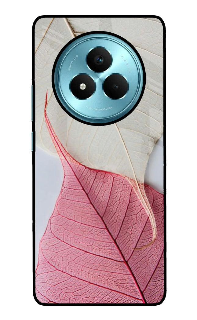 White Pink Leaf Realme Narzo 80 Pro 5G Metal Case Back Cover by Casekaro